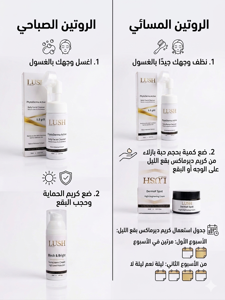 روتين الاستخدام الصباحي والمسائي